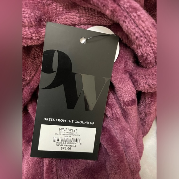 NWT Nine West Plush Robe Hawthorne Rose Color Size M - Picture 5 of 6